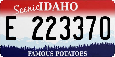 ID license plate E223370