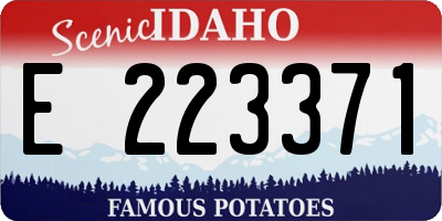 ID license plate E223371