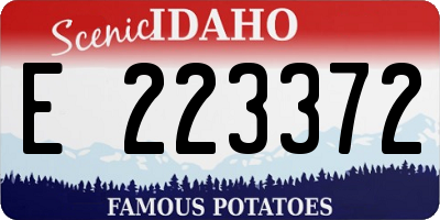 ID license plate E223372