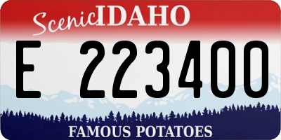 ID license plate E223400