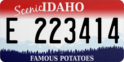 ID license plate E223414