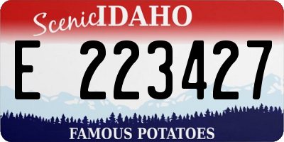 ID license plate E223427