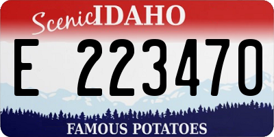 ID license plate E223470