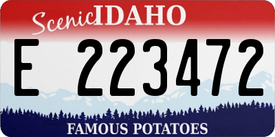 ID license plate E223472