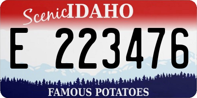 ID license plate E223476
