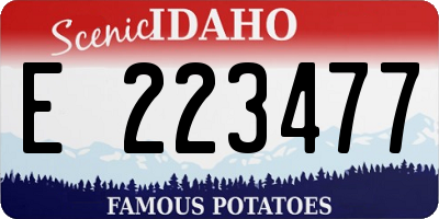 ID license plate E223477