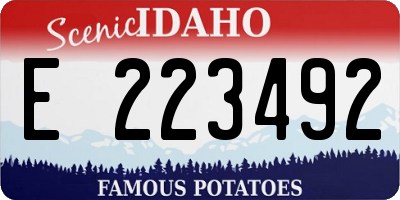 ID license plate E223492
