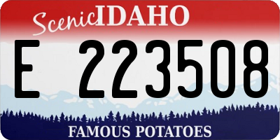 ID license plate E223508