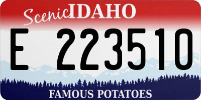 ID license plate E223510