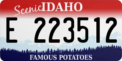ID license plate E223512