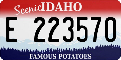 ID license plate E223570