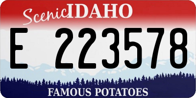 ID license plate E223578