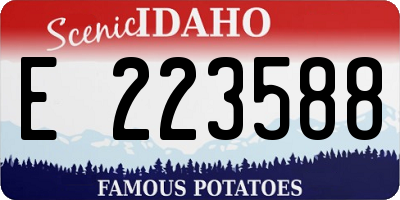 ID license plate E223588
