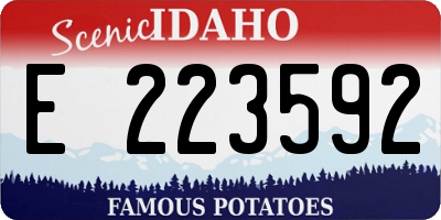 ID license plate E223592