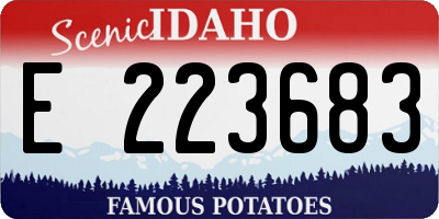 ID license plate E223683