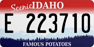 ID license plate E223710