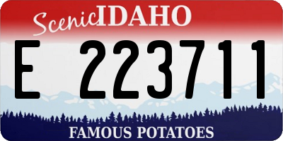 ID license plate E223711