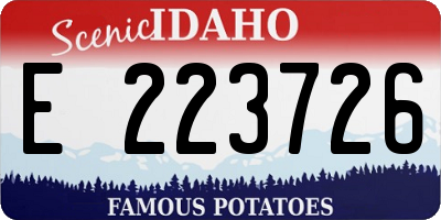 ID license plate E223726
