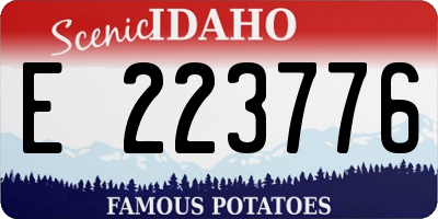 ID license plate E223776