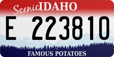 ID license plate E223810