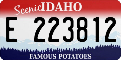ID license plate E223812