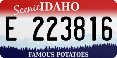 ID license plate E223816