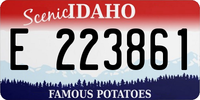 ID license plate E223861