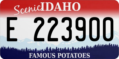 ID license plate E223900