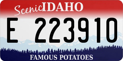 ID license plate E223910