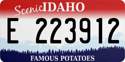 ID license plate E223912