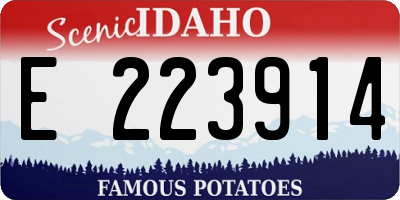 ID license plate E223914