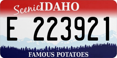 ID license plate E223921