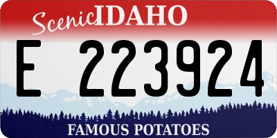 ID license plate E223924