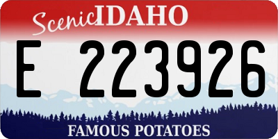 ID license plate E223926