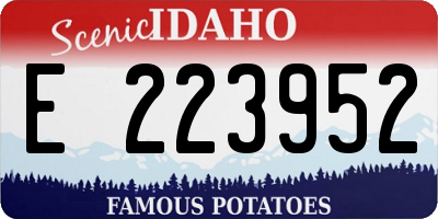 ID license plate E223952