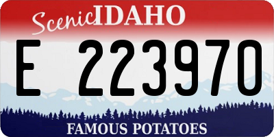 ID license plate E223970