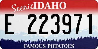 ID license plate E223971