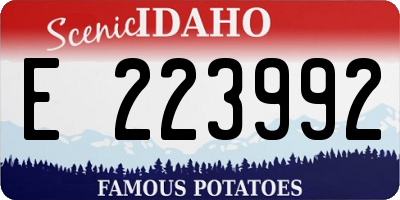 ID license plate E223992