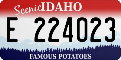 ID license plate E224023