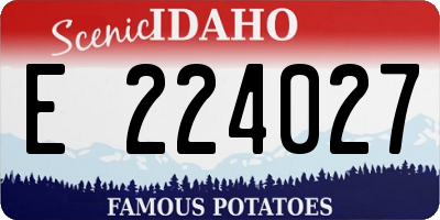 ID license plate E224027