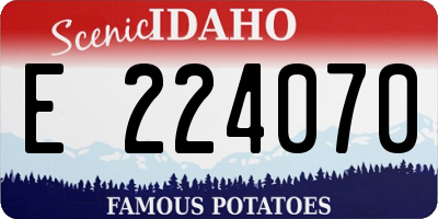 ID license plate E224070