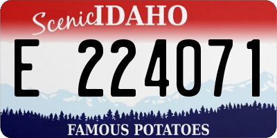 ID license plate E224071