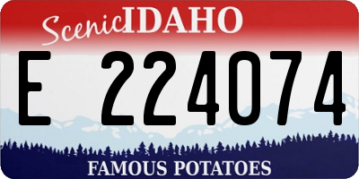 ID license plate E224074