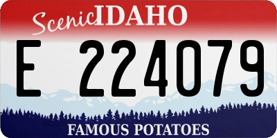 ID license plate E224079