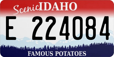 ID license plate E224084