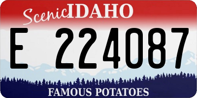 ID license plate E224087