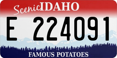 ID license plate E224091