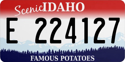ID license plate E224127