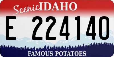 ID license plate E224140