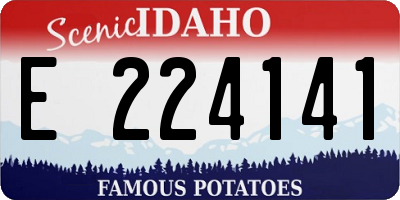 ID license plate E224141